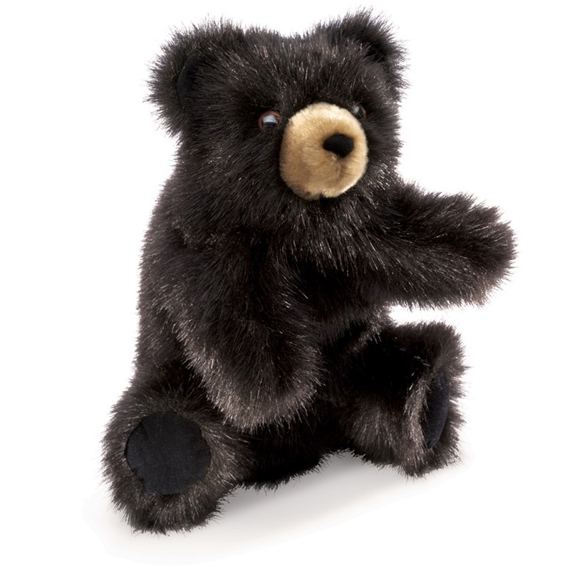 BLACK BEAR CUB  #  2831 ~ 14"T ~ FREE SHIPPING in USA ~ Folkmanis Puppets 