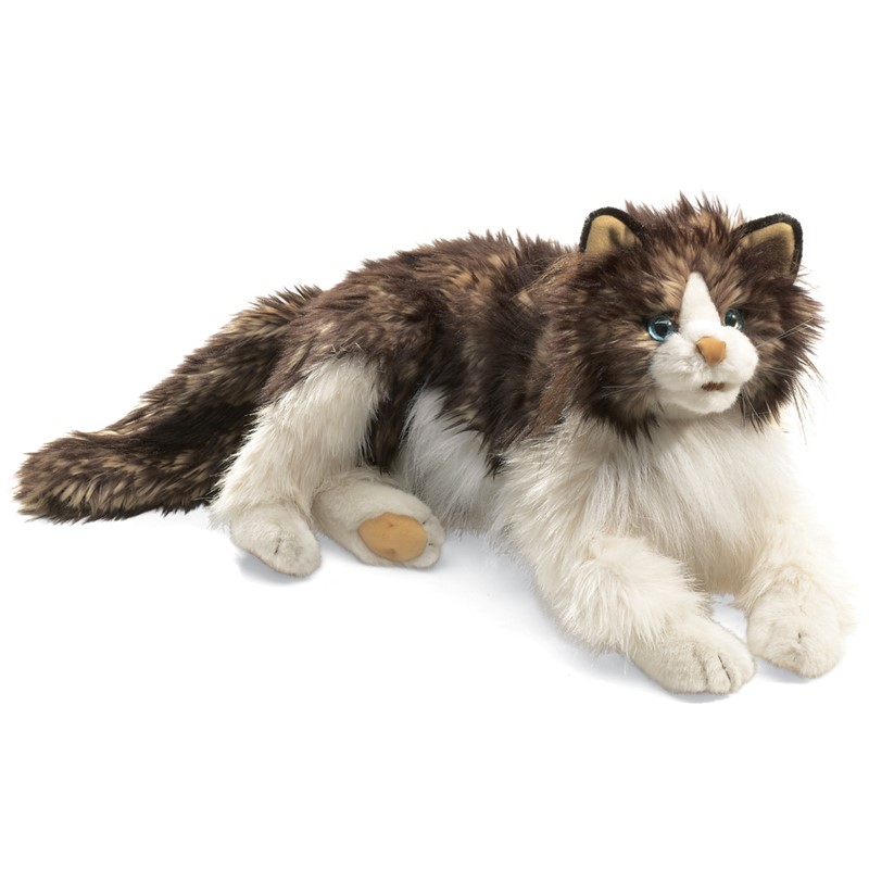 Cat Hand Puppet Beige and White