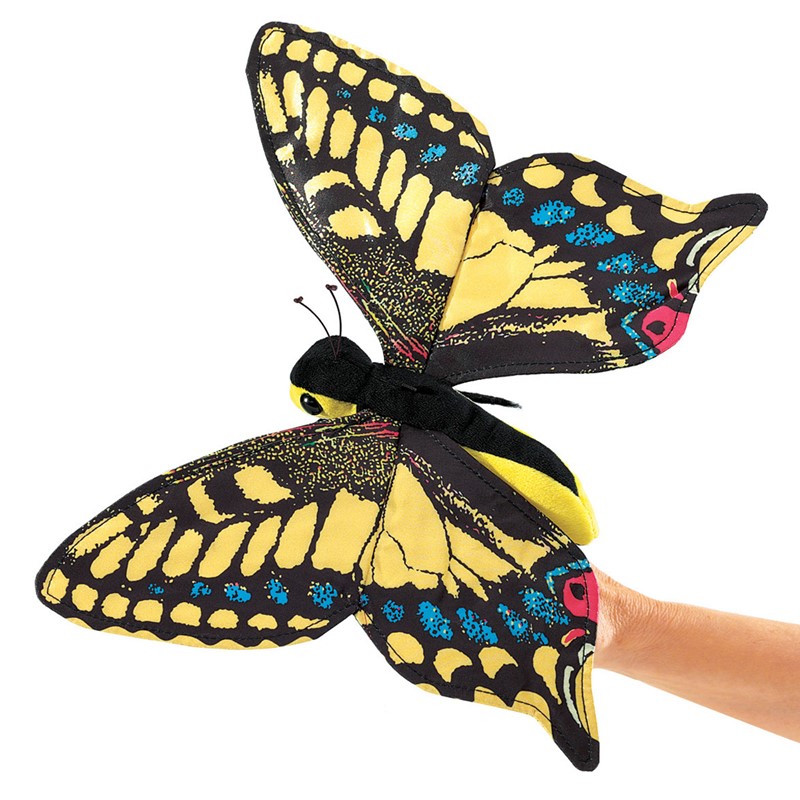 SWALLOWTAIL BUTTERFLY Finger Puppet # FG7241 ~ 7" W ~ FREE SHIP/USA Sunny Puppet 