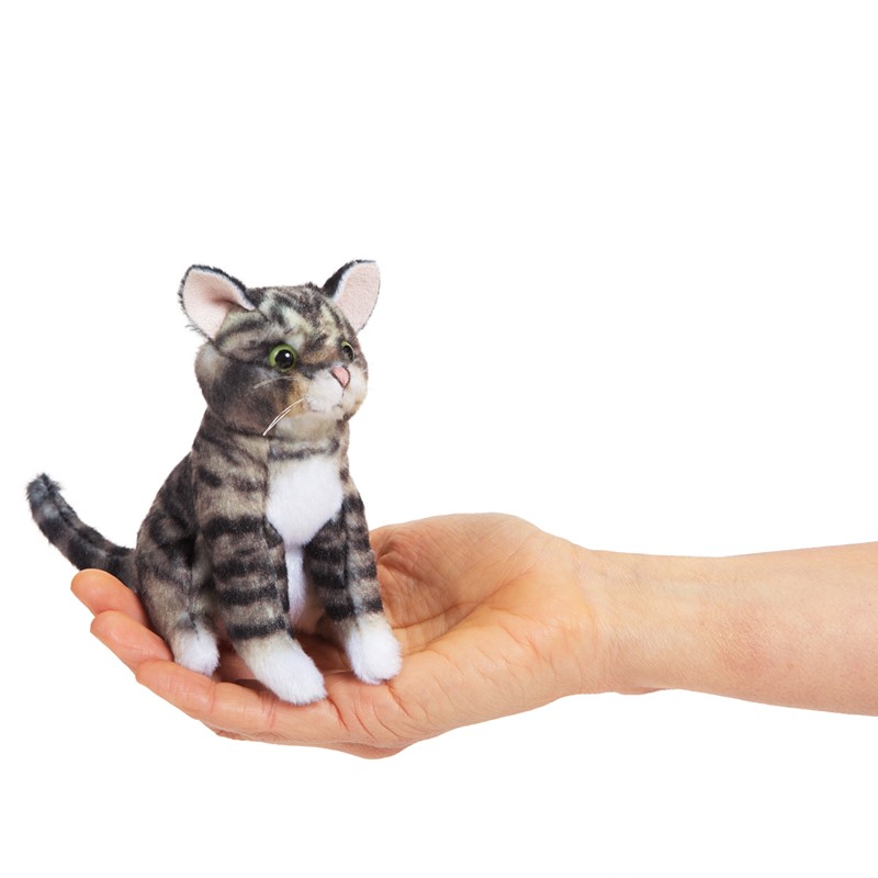 Post impresionismo Pastor Izar Mini Tabby Cat Finger Puppet | Folkmanis