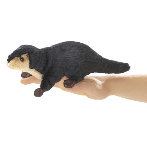 NEW PLUSH SOFT TOY Folkmanis 2766 Mini Sea Otter Finger Puppet 