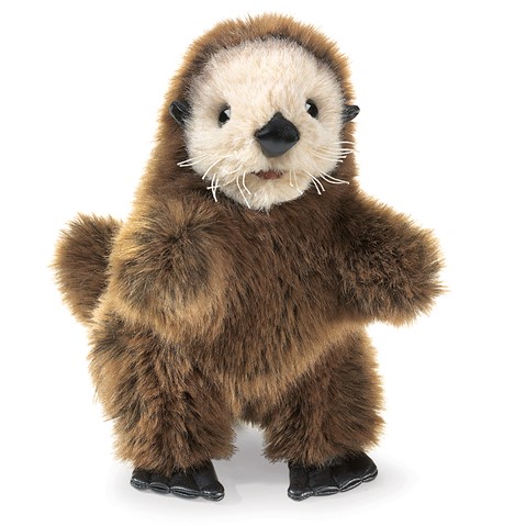 3 & Up Baby Sea Otter Hand Puppet w/ Movable Mouth & Legs Folkmanis MPN 2960 