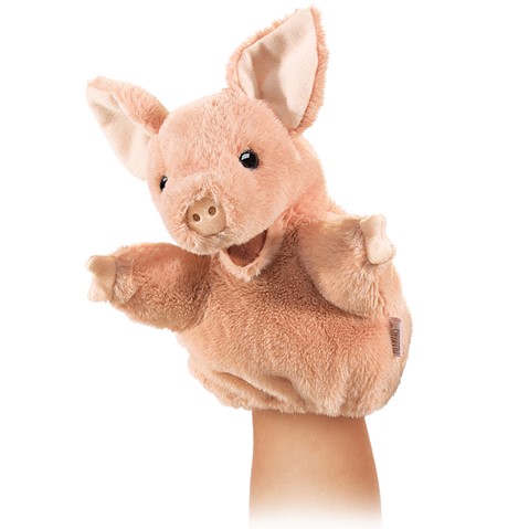Piglet Hand Puppet Movable Mouth Pig Puppet Folkmanis MPN 2949 3 & Up 