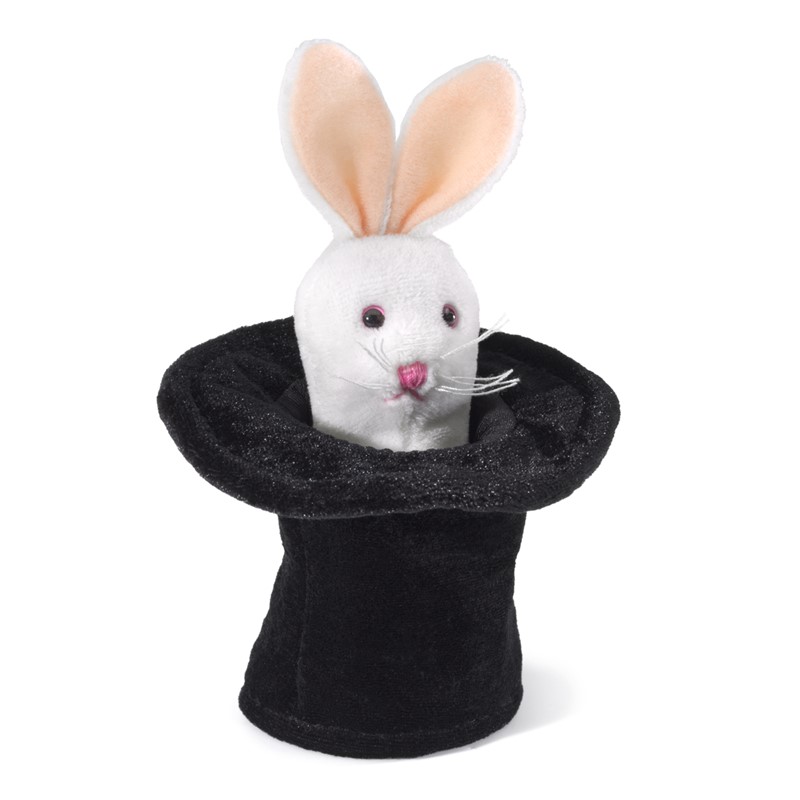 Folkmanis Rabbit in Hat Hand Puppet 2269 for sale online 