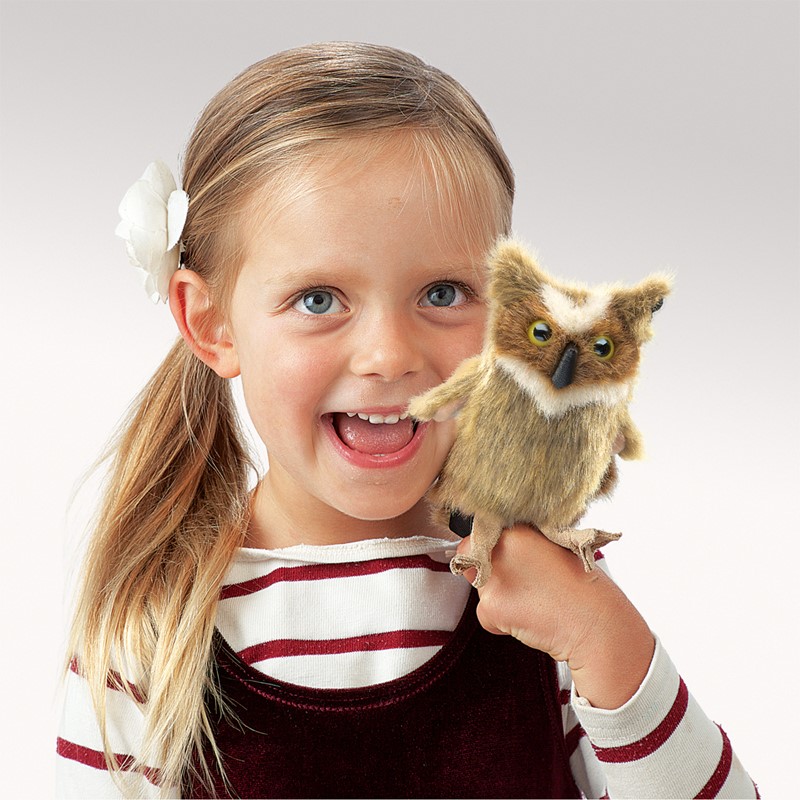 Folkmanis Puppets Play Pretend Fun Animal Puppets Great Horned Owl 
