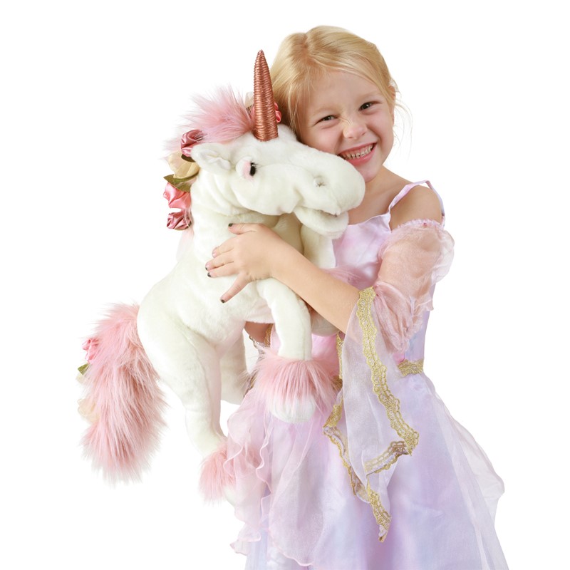 Unicorn Hand Puppet by Folkmanis 3161 for sale online 