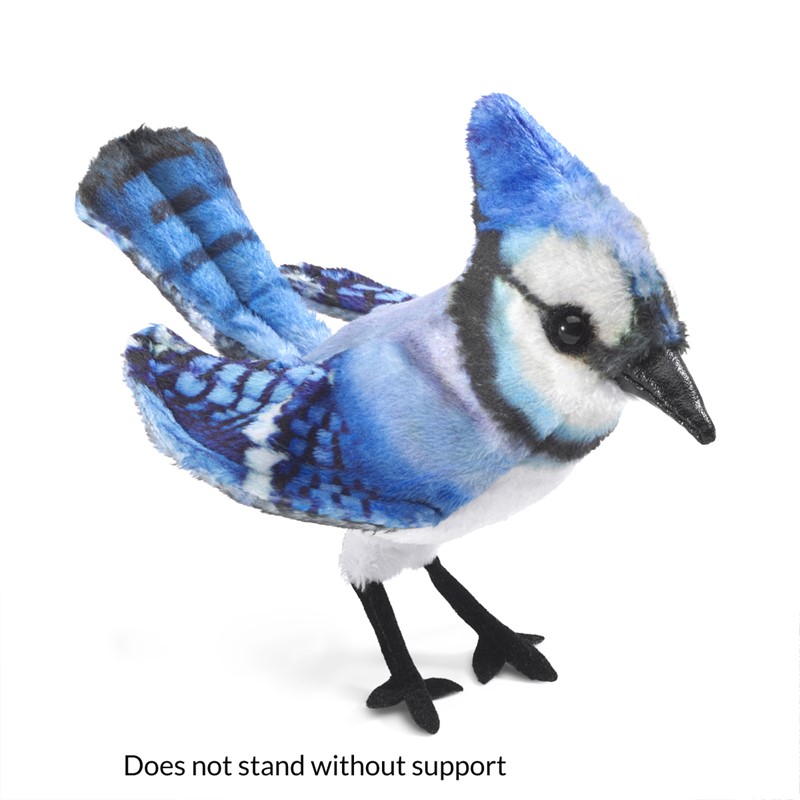 Folkmanis® Finger Puppet: Mini Blue Jay – Growing Tree Toys