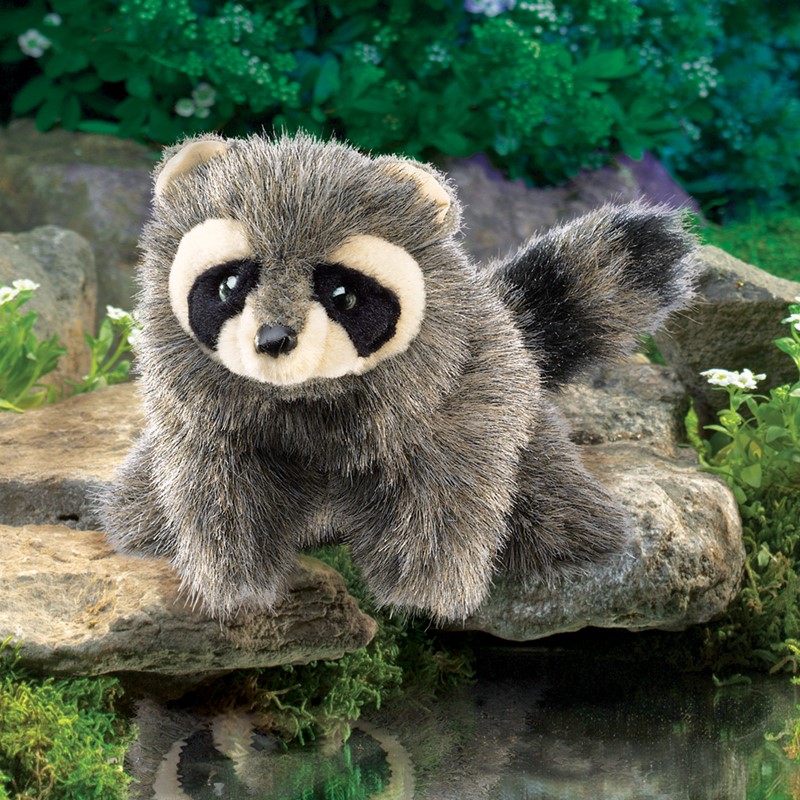 H3 Folkmanis Baby Raccoon Hand Puppet for sale online 