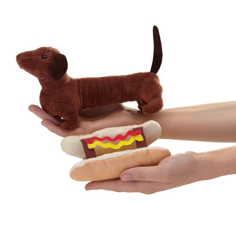 Folkmanis Hot Dog Finger Puppet 
