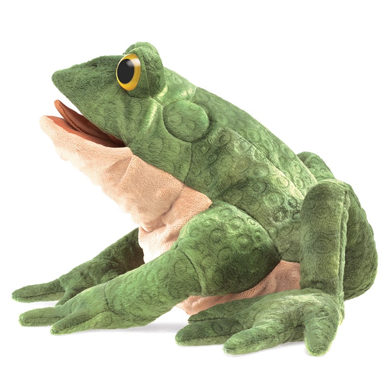 NEW PLUSH SOFT TOY Folkmanis 3099 Green Toad Hand Puppet 
